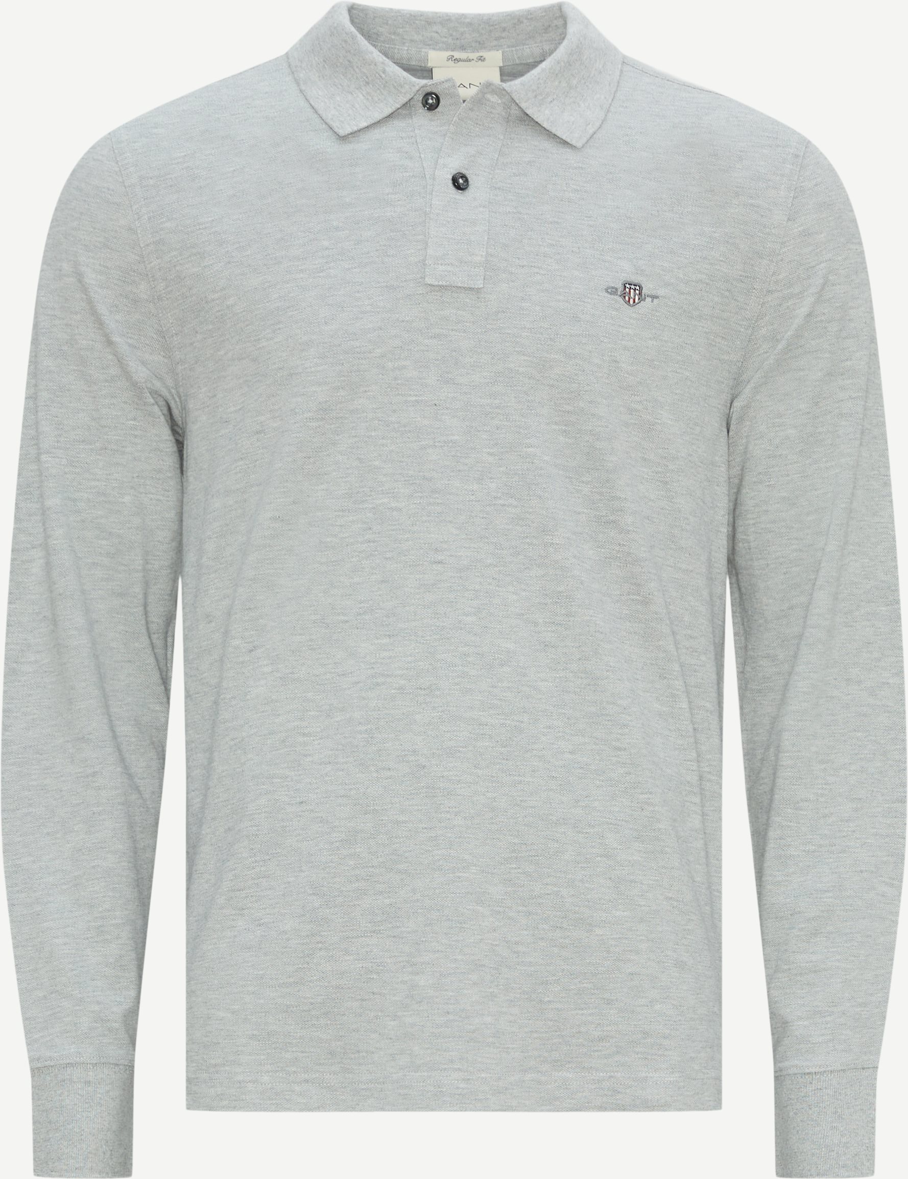 Gant T-shirts SHIELD LS PIQUE RUGGER 2230 Grey